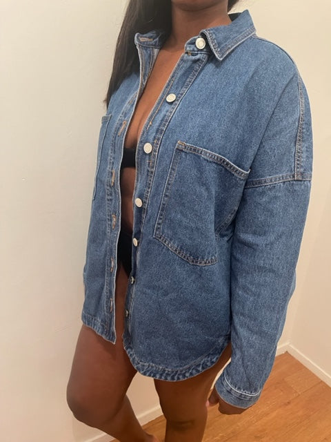 Chemise en jeens oversize