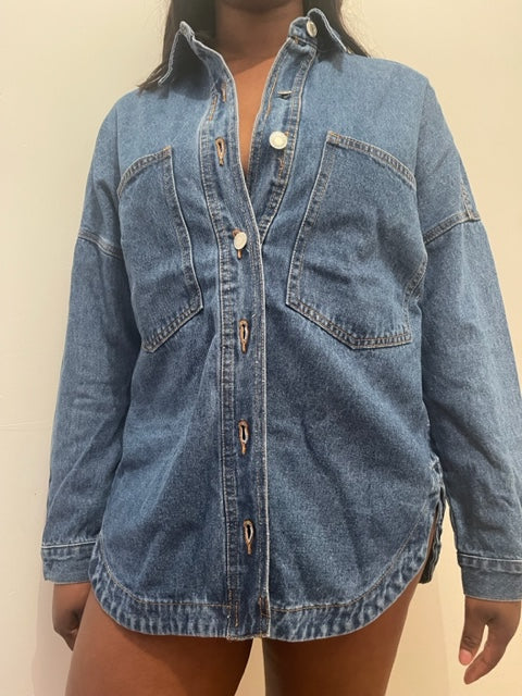 Chemise en jeens oversize